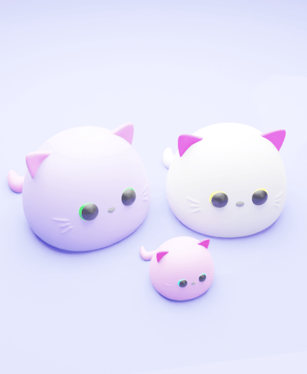 Tabletop Kittens Mesh Mayhem 3d model