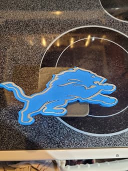 Detroit lions tow hitch insert 3d model