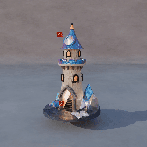 Castle Dice Tower 3d model