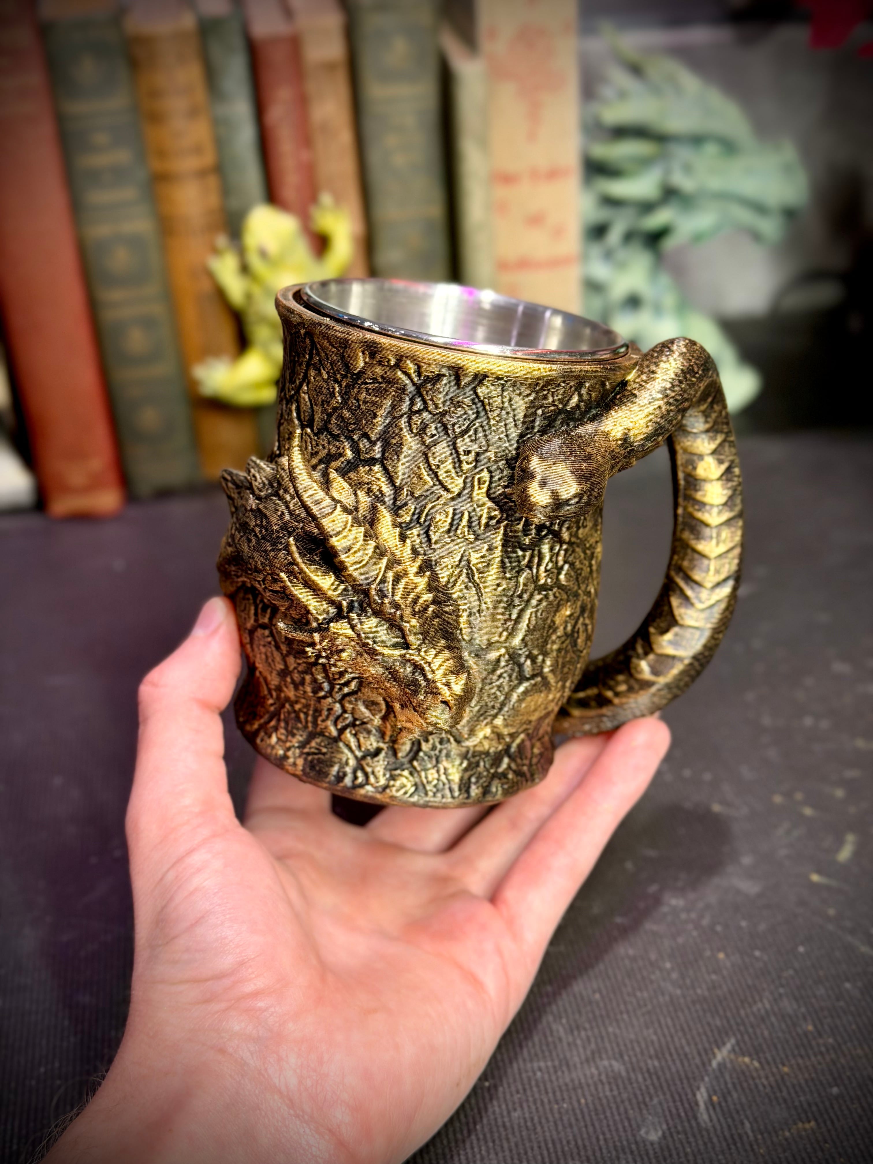 Dragon and serpent cup 3d model