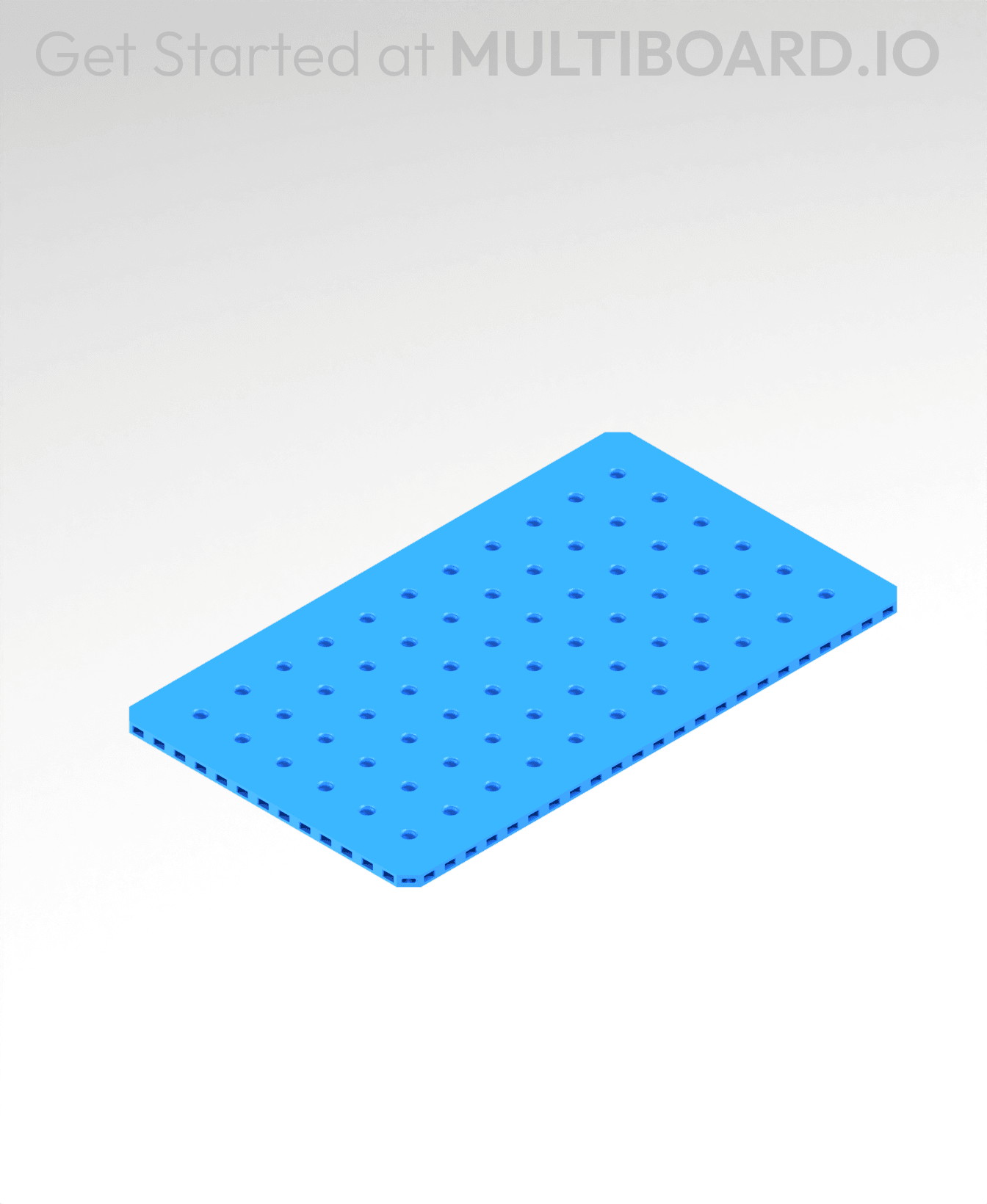 12x7 MU - Small Thread MU - MultiBoard Plate 3d model