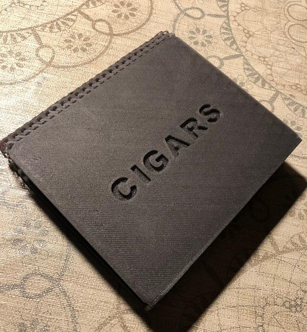 Print-in-place Cigars Box with fabric hinge cover and easy lock 3d model