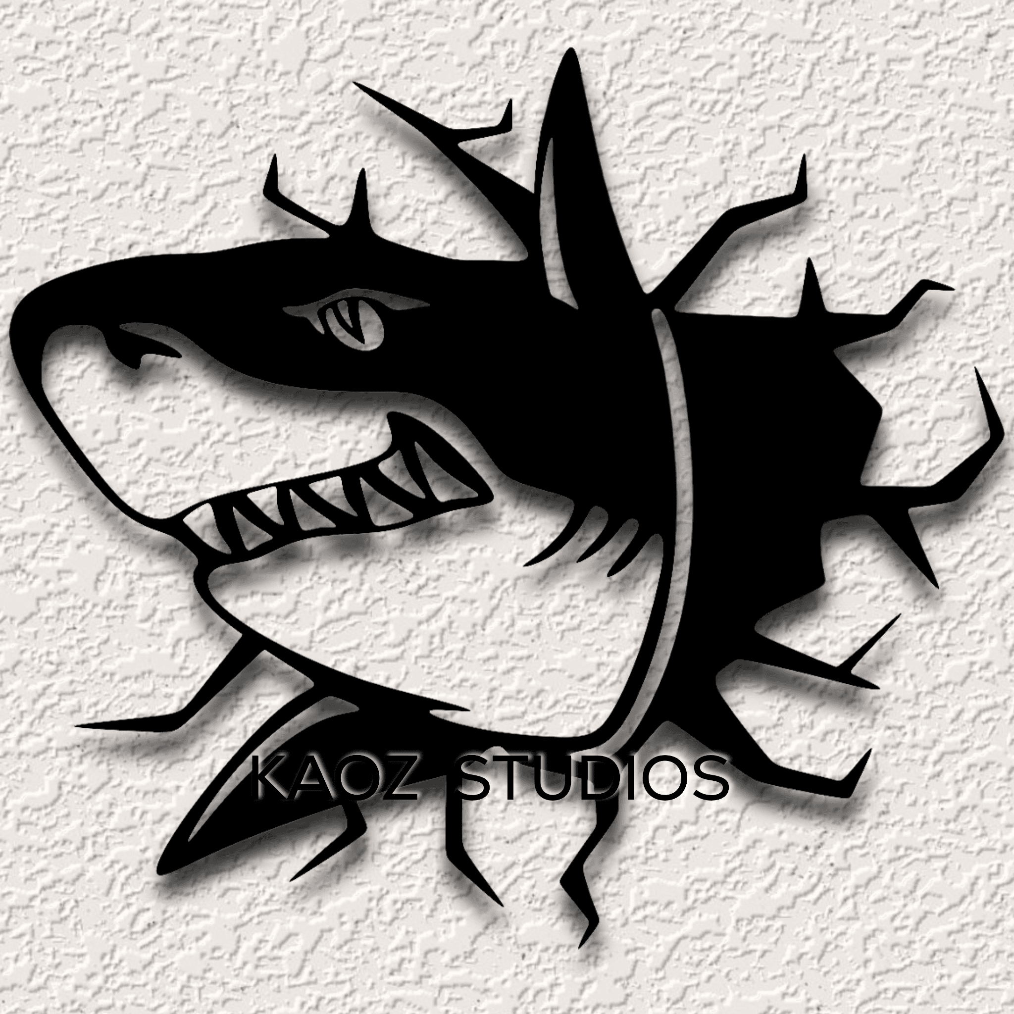 shark wall art underwater decor ocean decoration nautical 3d model