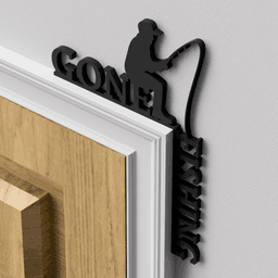 Gone Fishing Door Topper 3d model