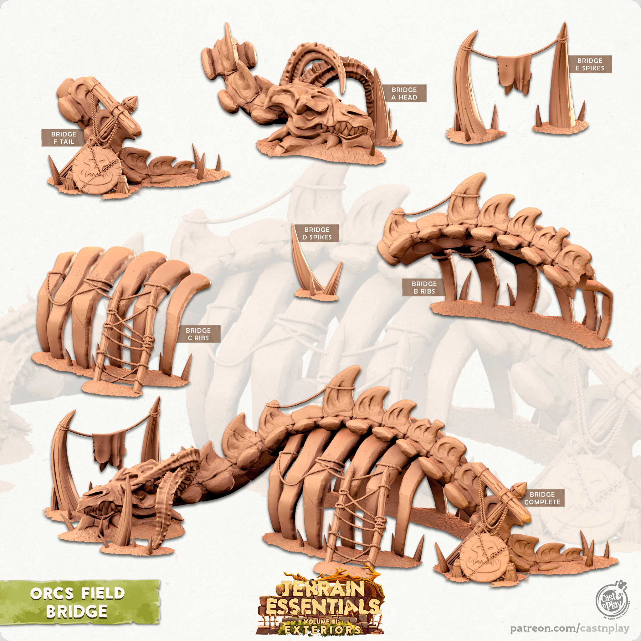 Orcs Field (Pre-Supported) 3d model
