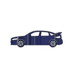 Honda Civic Type R 3D Car Flip Art Desk Display 3d model