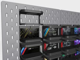 PREMIUM 1/64 Diecast Display Stand for IKEA Skadis | Modular, LED-Ready + 70 Backgrounds! 3d model