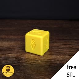 New Year "Reality Check" Dice | Party Game (Free STL) 3d model