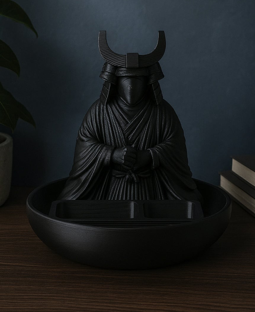 Samurai Valet Tray – Desk Organizer & Sculpture 3d model