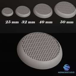 Industrial Bases Set – 5 Designs (25/32/40/50 mm STL) 3d model