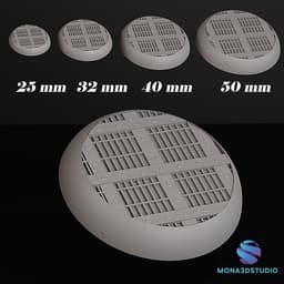 Industrial Bases Set – 5 Designs (25/32/40/50 mm STL) 3d model