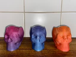 Wireframe skull pencil holder 3d model