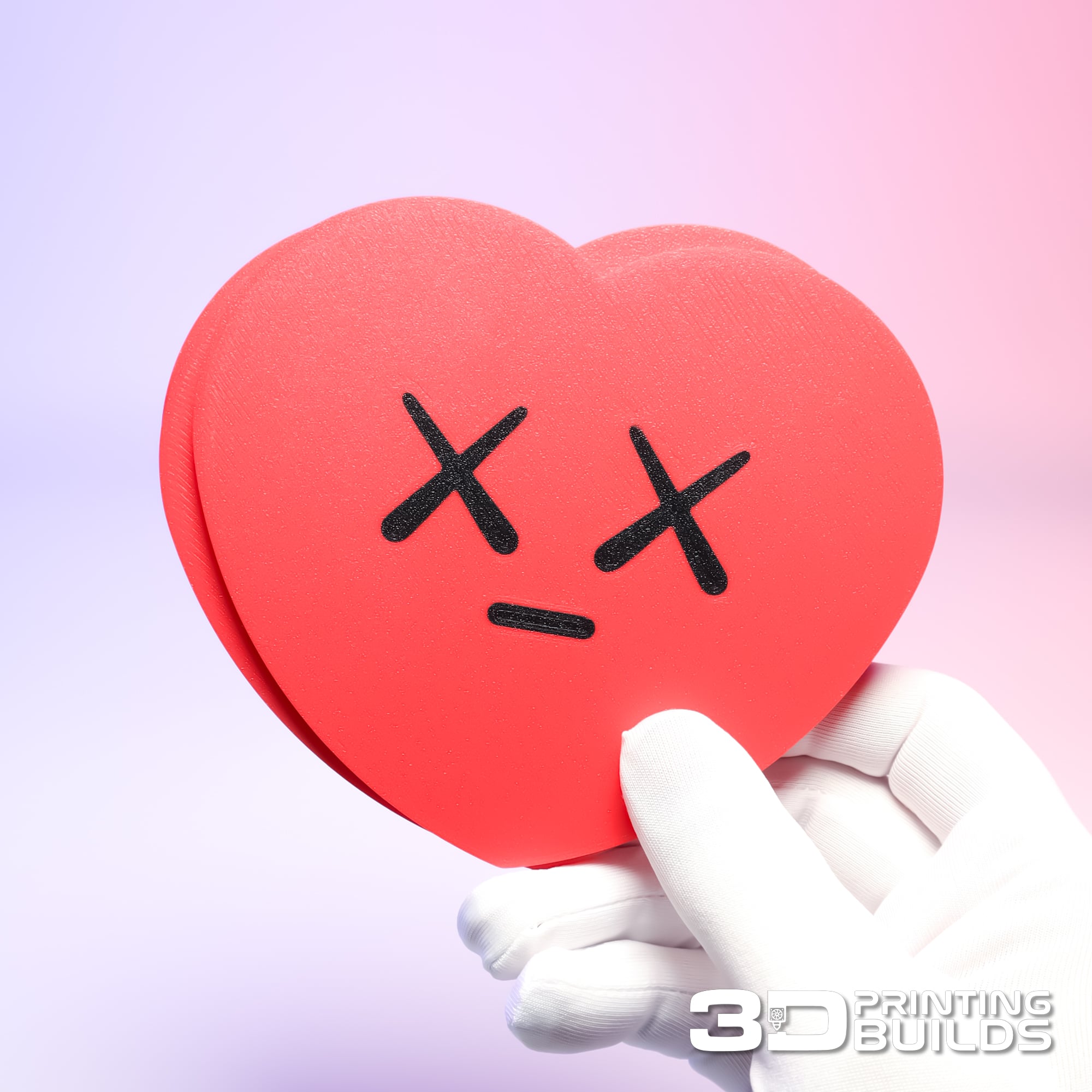 Valentines Coaster Set - Heart Coaster Set 3d model