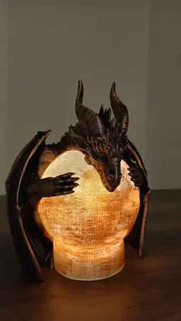 Dragon Guardian Orb Lamp 3d model