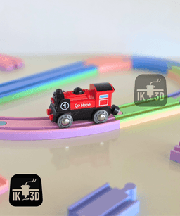 Wooden Train Tracks - Starter Pack 3d model