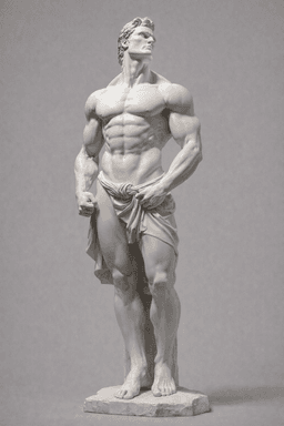 Greek Hero Statue STL – Muscular Classical Male Sculpture for 3D Printing 3d model