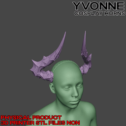 Yvonne Cosplay Horns Arknights: Endfield 3d model