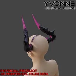 Yvonne Cosplay Horns Arknights: Endfield 3d model