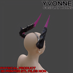 Yvonne Cosplay Horns Arknights: Endfield 3d model
