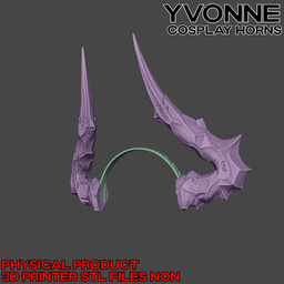 Yvonne Cosplay Horns Arknights: Endfield 3d model