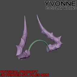 Yvonne Cosplay Horns Arknights: Endfield 3d model