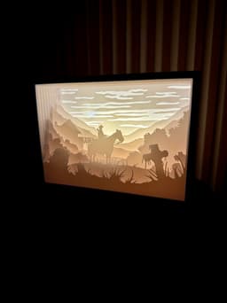 Red Dead Redemption 3D Shadow Box Lamp 3d model