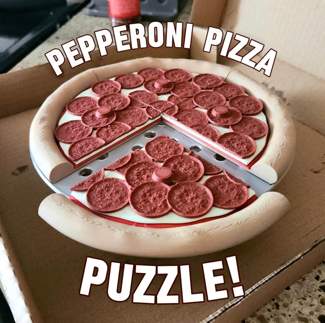 Stackable 4-Layer Pepperoni Pizza Puzzle with Baking Pan :: TOYS & GAMES 3d model
