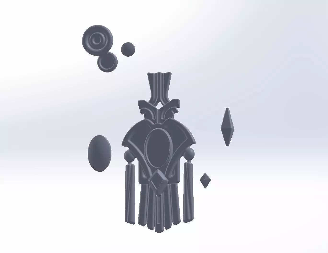 Final Fantasy XIV Graha Pendant Printable Assembly 3d model