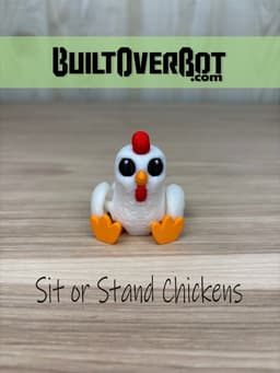 Sit or Stand Chicken with Wings 3d model