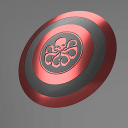 Captain Hydra Shield STL: 3D Print Files-(Bolted Design Digital Download) 3d model