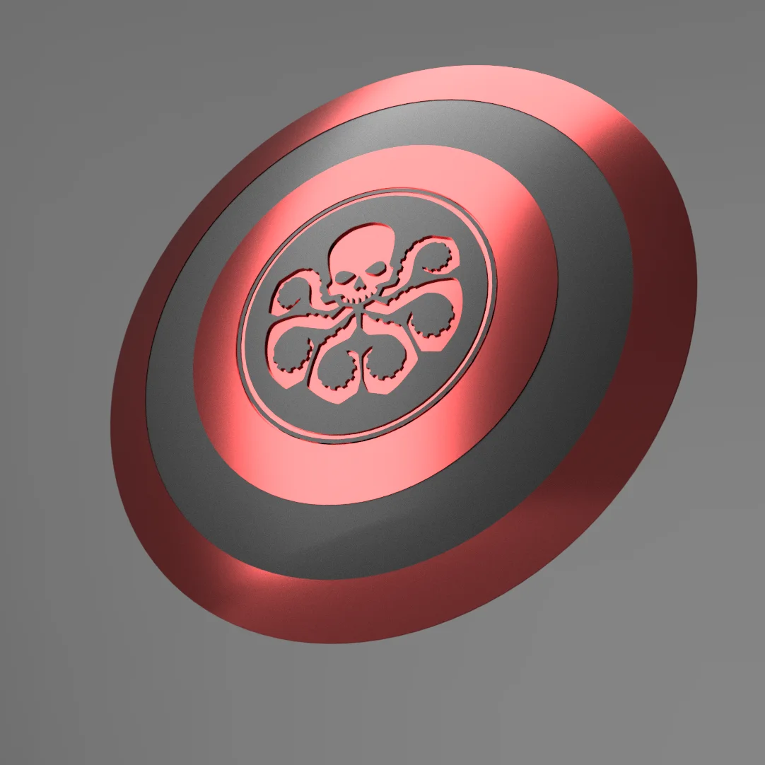 Captain Hydra Shield STL: 3D Print Files-(Bolted Design Digital Download) 3d model