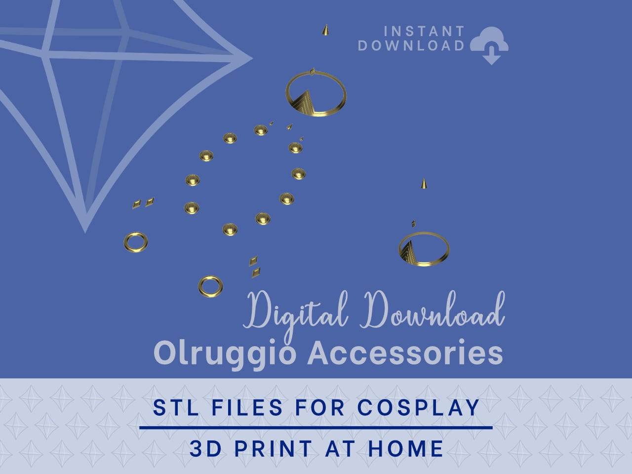 Olruggio Accessory Kit STL Files - Witch Hat Atelier Cosplay Accessory (Digital Download) 3d model