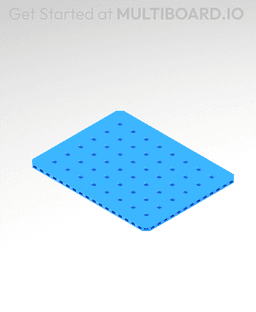 7x9 MU - Small Thread MU - MultiBoard Plate 3d model