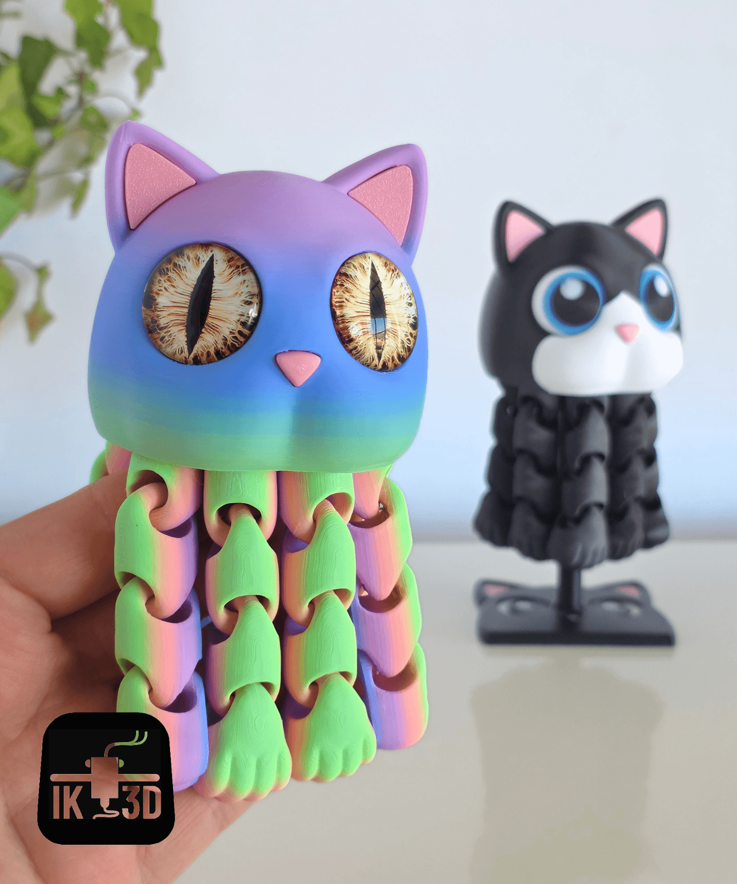 Flexi Jelly Cat / Multiparts / No Supports / 3MF Included 3d model
