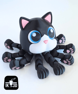 Flexi Jelly Cat / Multiparts / No Supports / 3MF Included 3d model