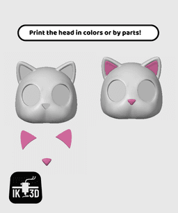 Flexi Jelly Cat / Multiparts / No Supports / 3MF Included 3d model