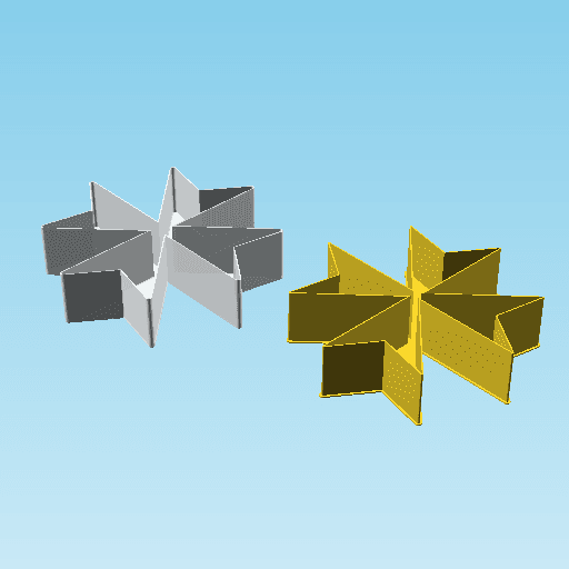 Malta cross, nestable box (v2) 3d model