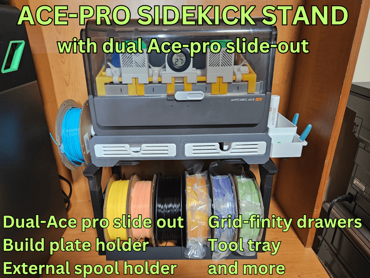 DUAL ACE-PRO SIDEKICK STAND 3d model