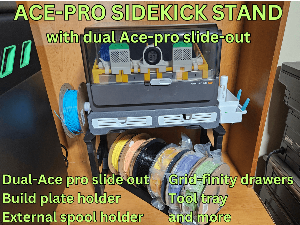 DUAL ACE-PRO SIDEKICK STAND 3d model