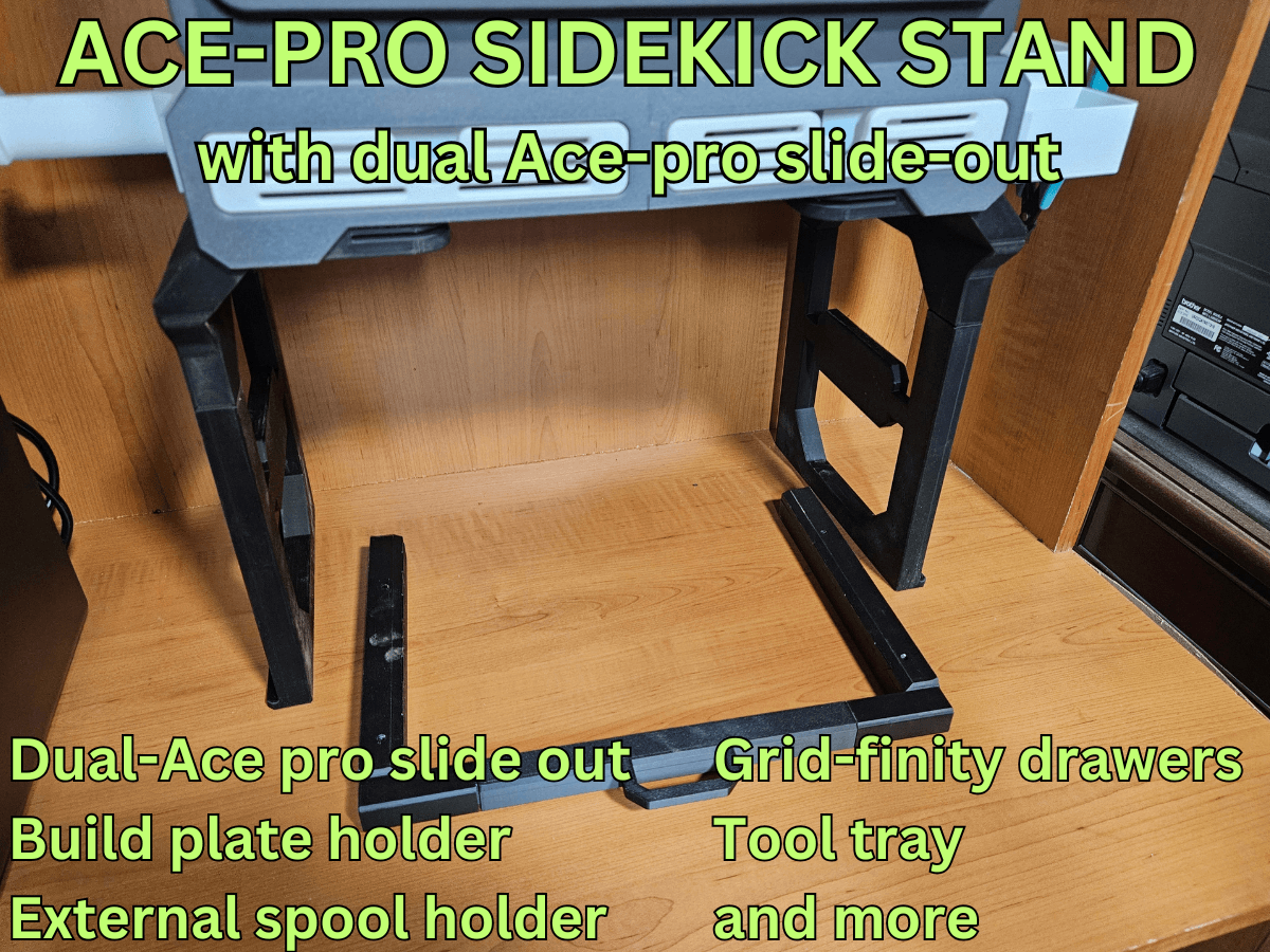 DUAL ACE-PRO SIDEKICK STAND 3d model