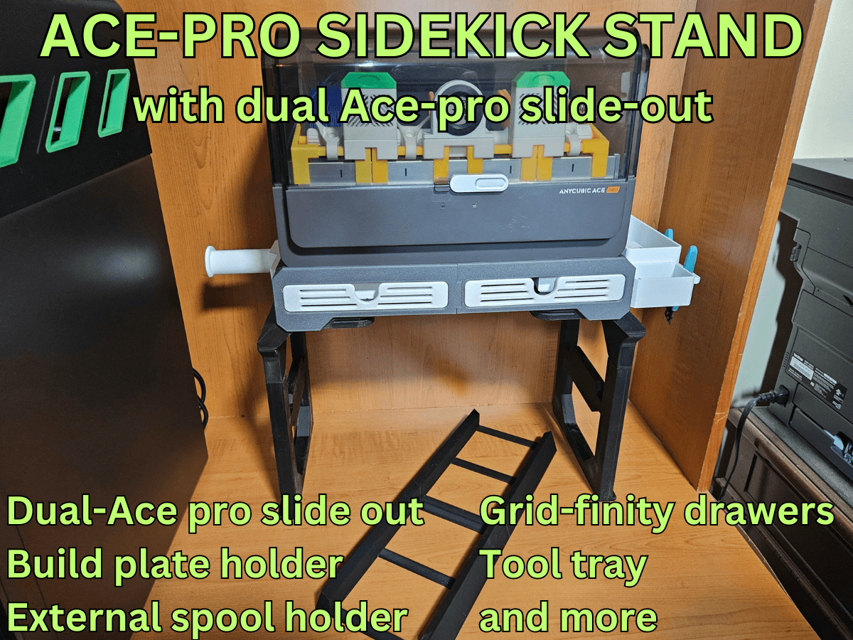 DUAL ACE-PRO SIDEKICK STAND 3d model