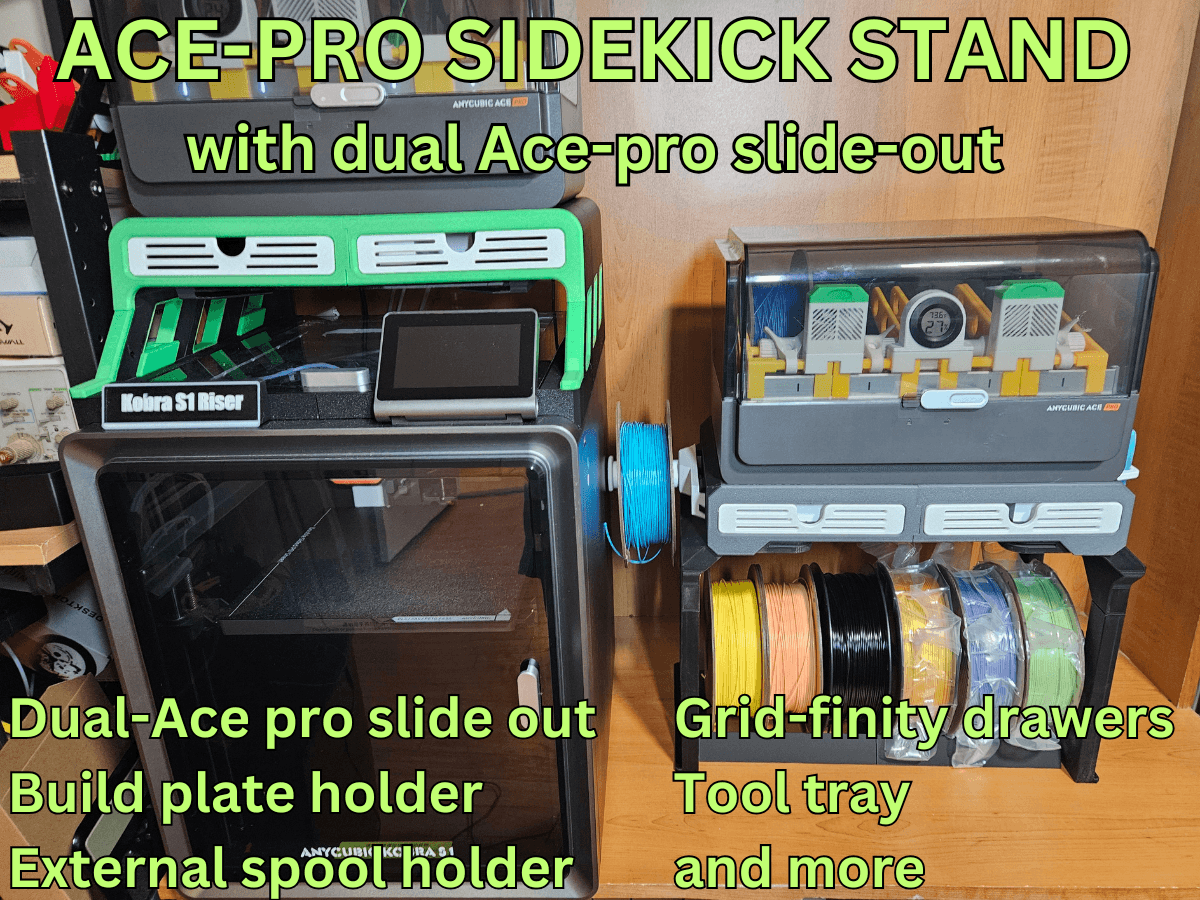 DUAL ACE-PRO SIDEKICK STAND 3d model