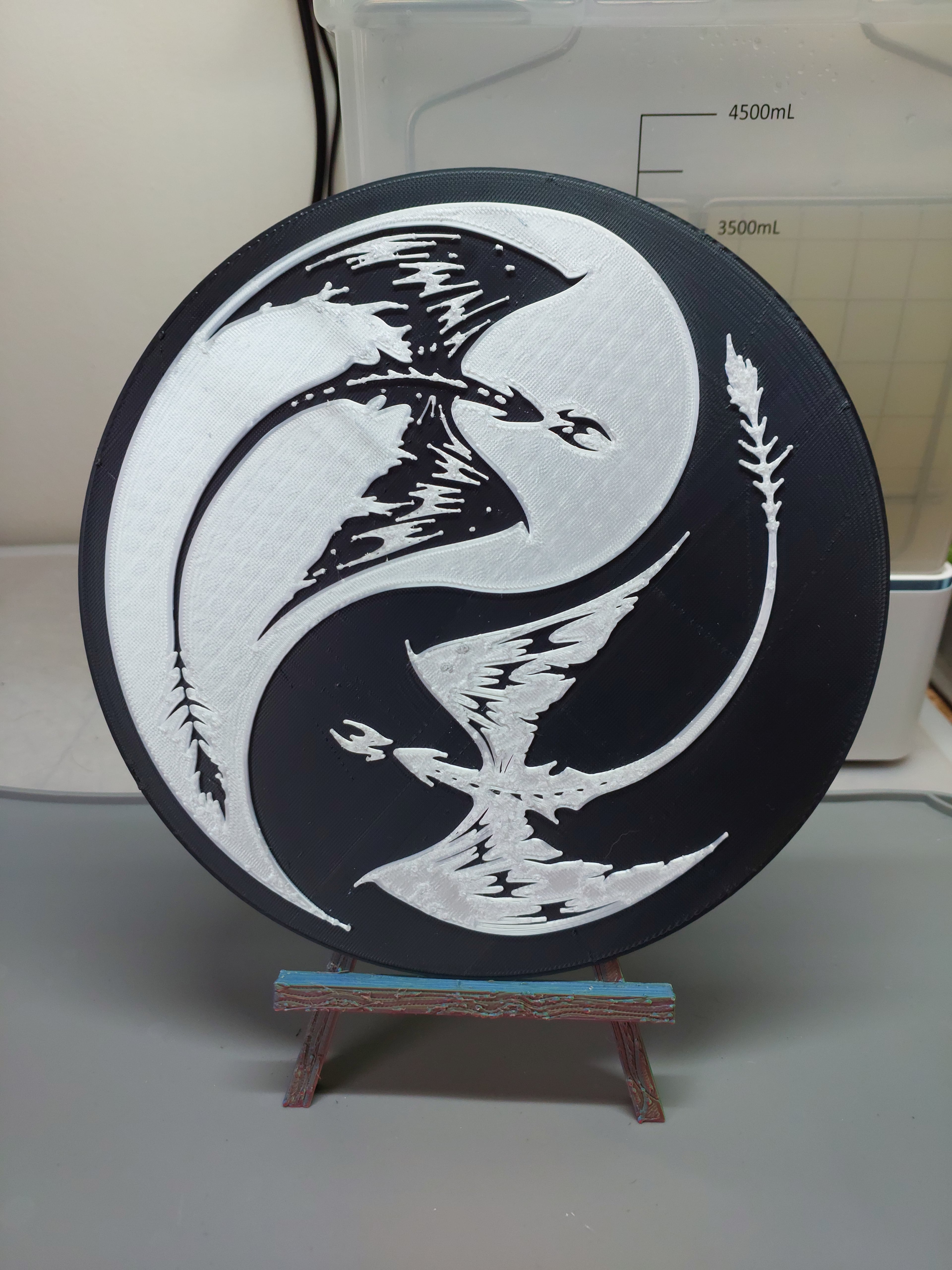 Twin Dragons Yin Yang 3d model