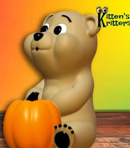 baby pumpkin bear home decor 3d model