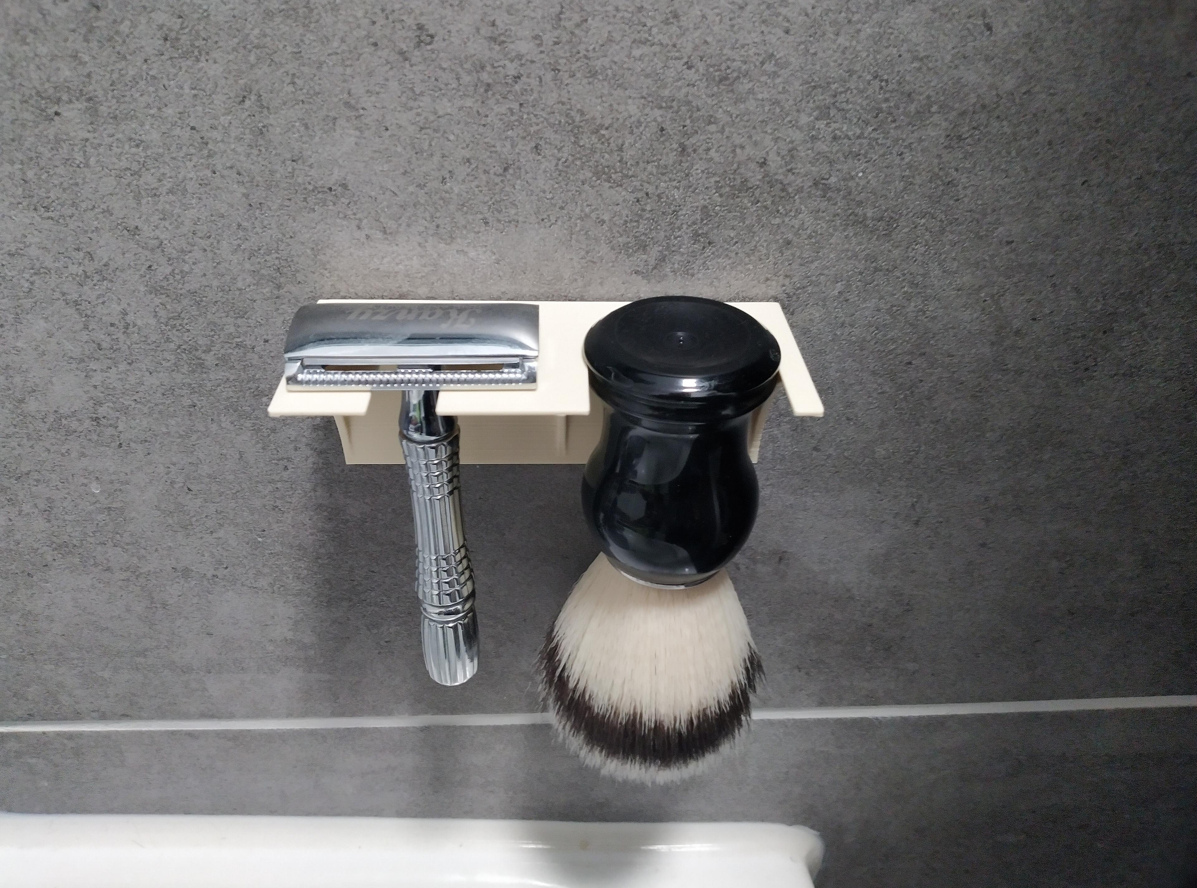Razor and shaving brush holder 3d model