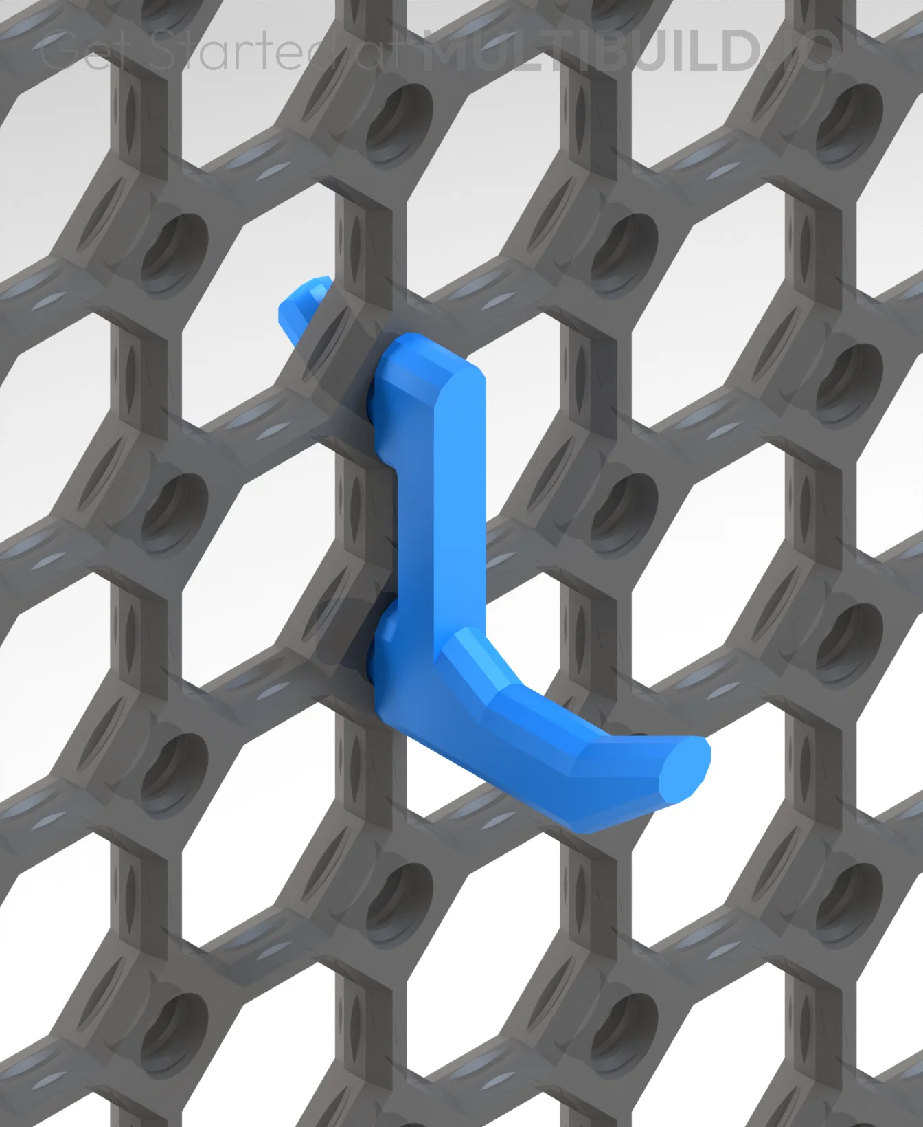 25 mm, Pegboard Click Hook 3d model