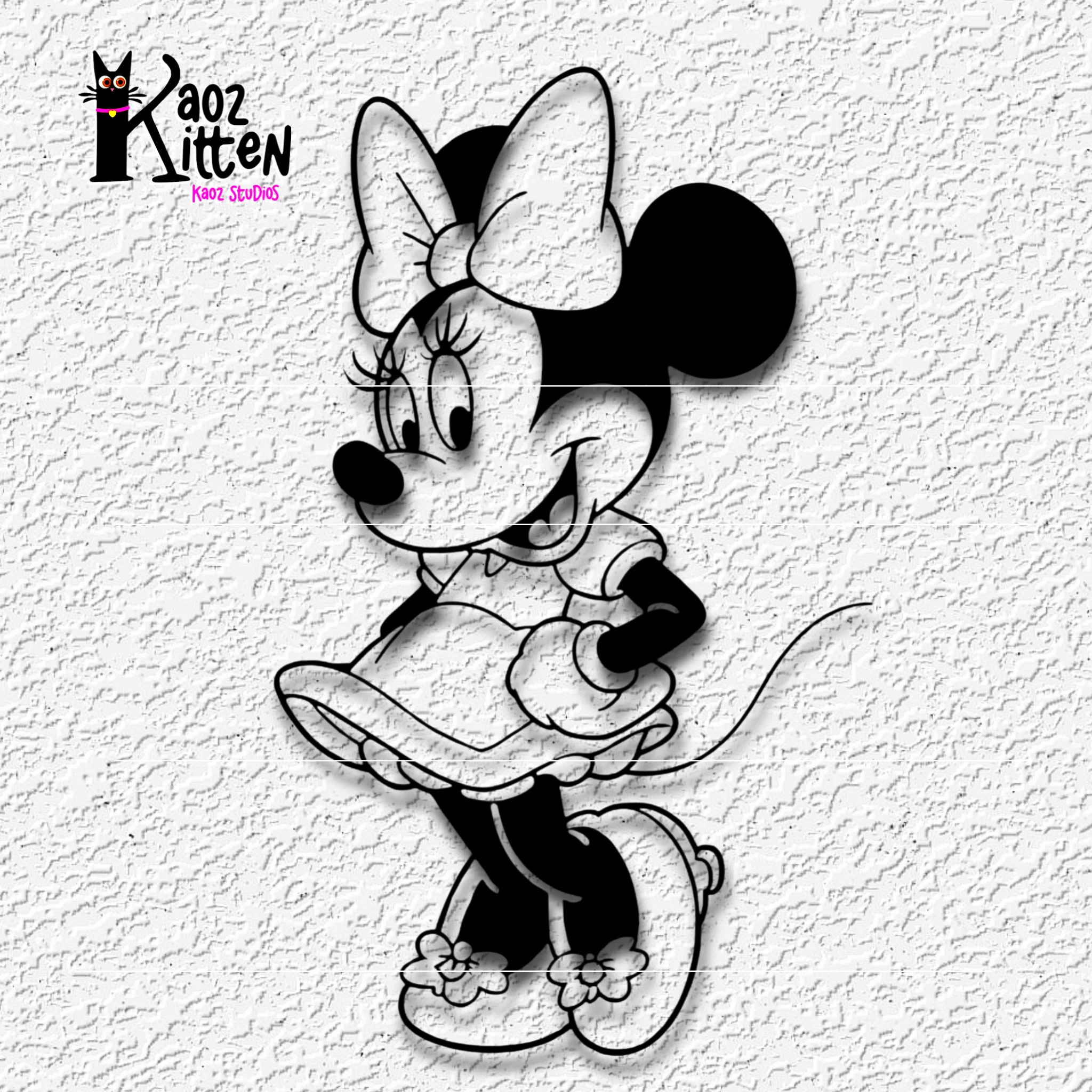 minnie mouse wall art disney fanart decor 3d model