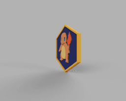 Charmander Pokemon PokeCoin 3mf 3d model