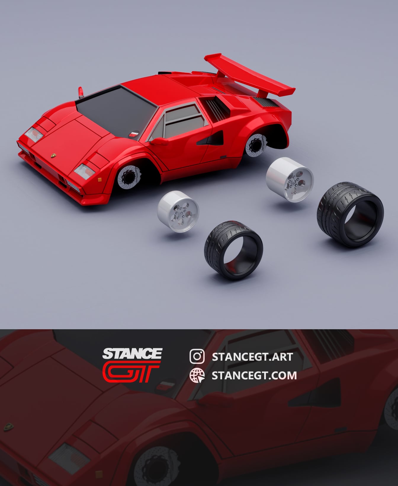 Lamborghini Countach | ORIGINALS | Model kit car 3d model