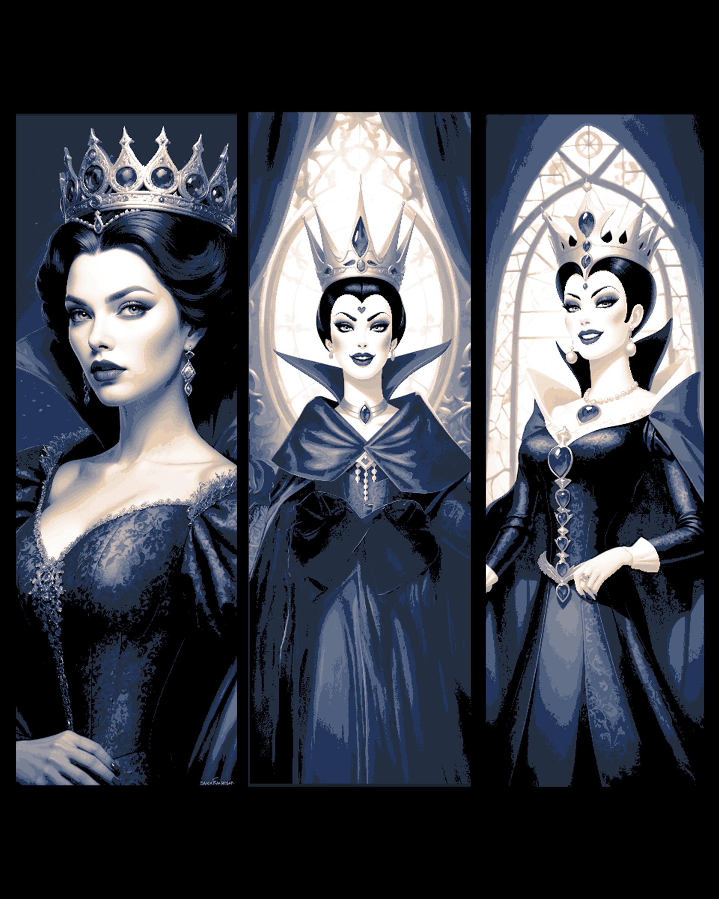 Fanart Set of Bookmarks - The Evil Queen from Snow White and the seven Dwarves 3d model